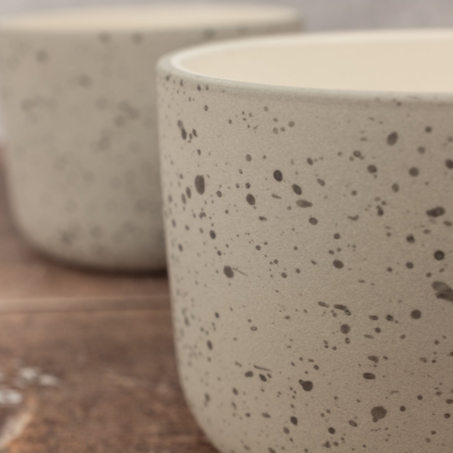 Stoneware cappuccino cup - Speckle