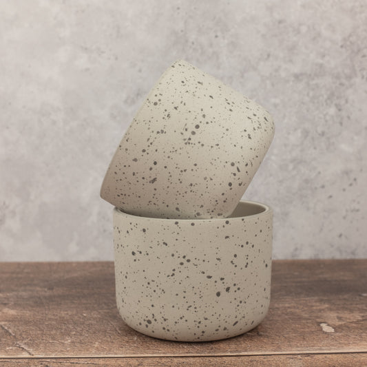 Stoneware cappuccino cup - Speckle